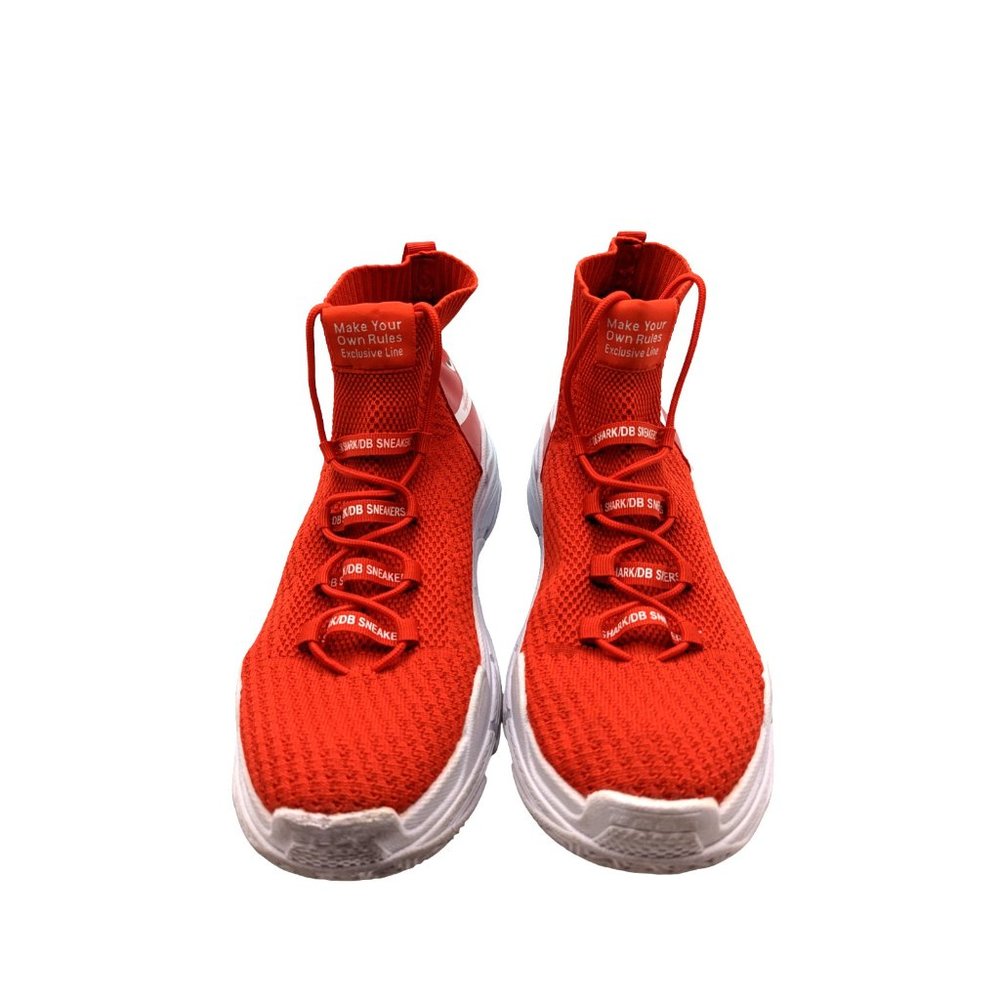 Basso Exclusive Shark Red Mens Sneakers Limited Edition Size 12  Mint! - Picture 4 of 9